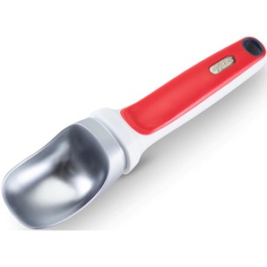 Eisportionierer ZYLISS Kochlöffel Gr. - Länge: 18 cm, rot Back- Kochhelfer mit Zinklegierung, portioniert selbst hartgefrorenes Eis